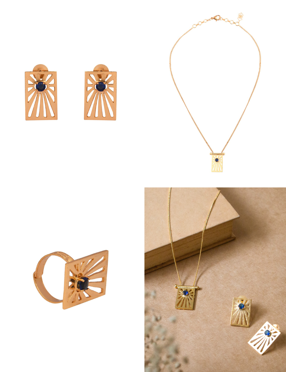 Nazar Combo - Earring, Neckchain, Ring