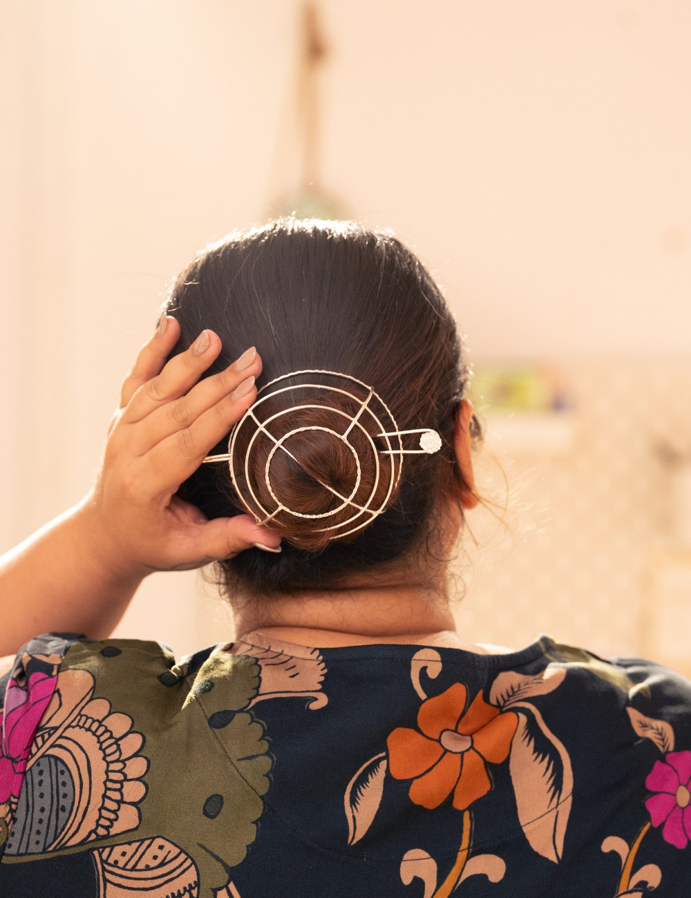 Silver Shimmer hair Bun