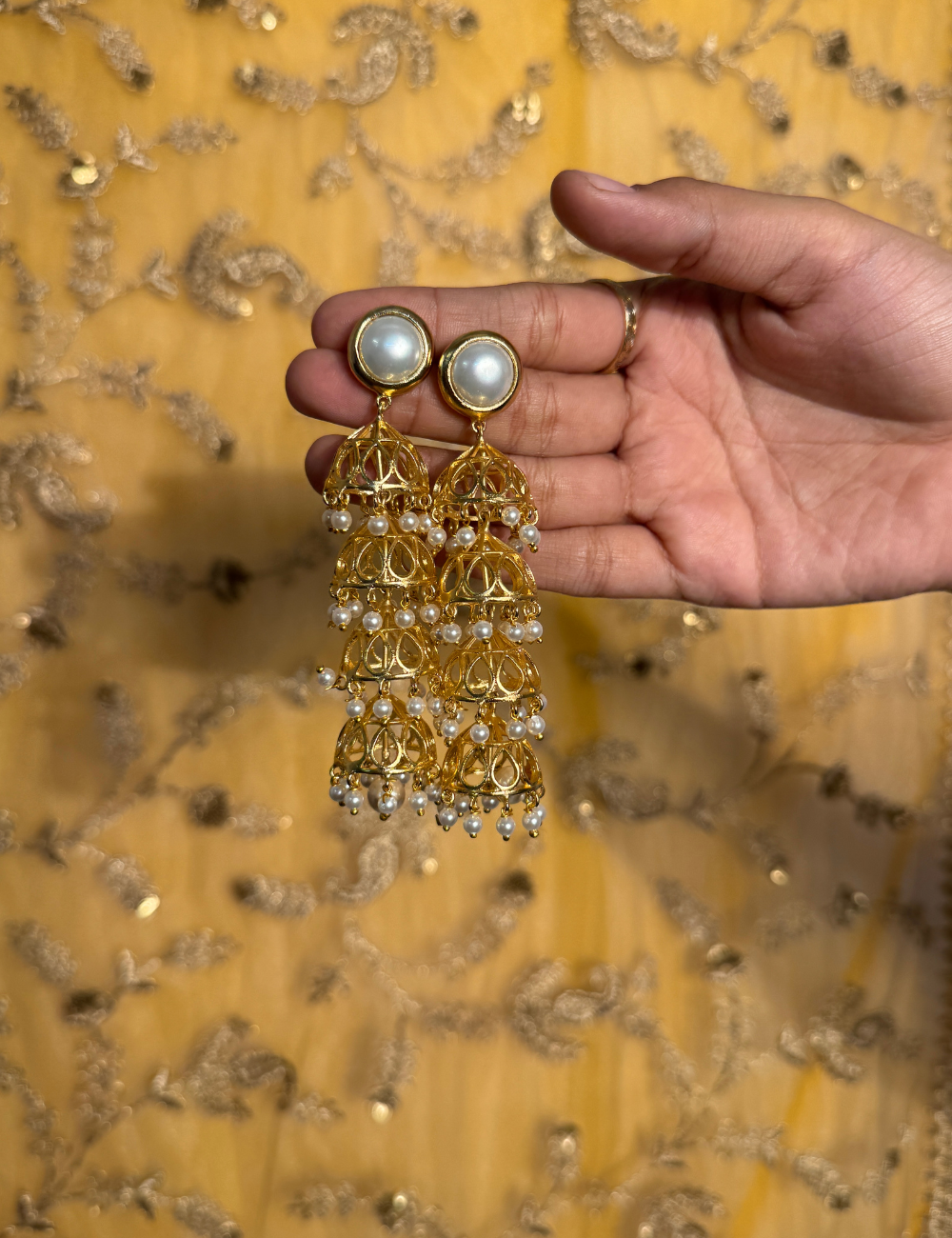 Baroque Pearl Jhumkas