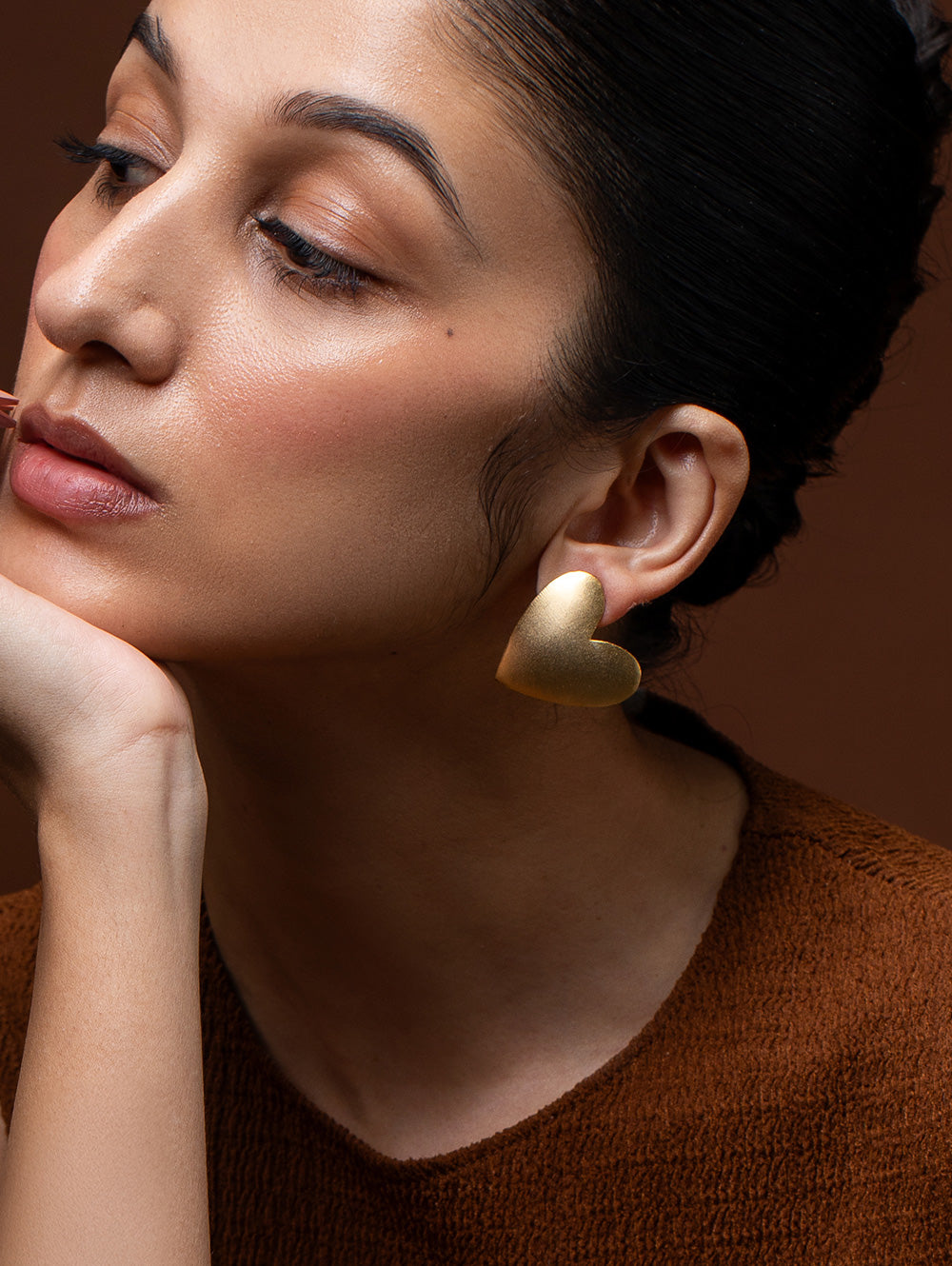 Golden Sweetheart Studs