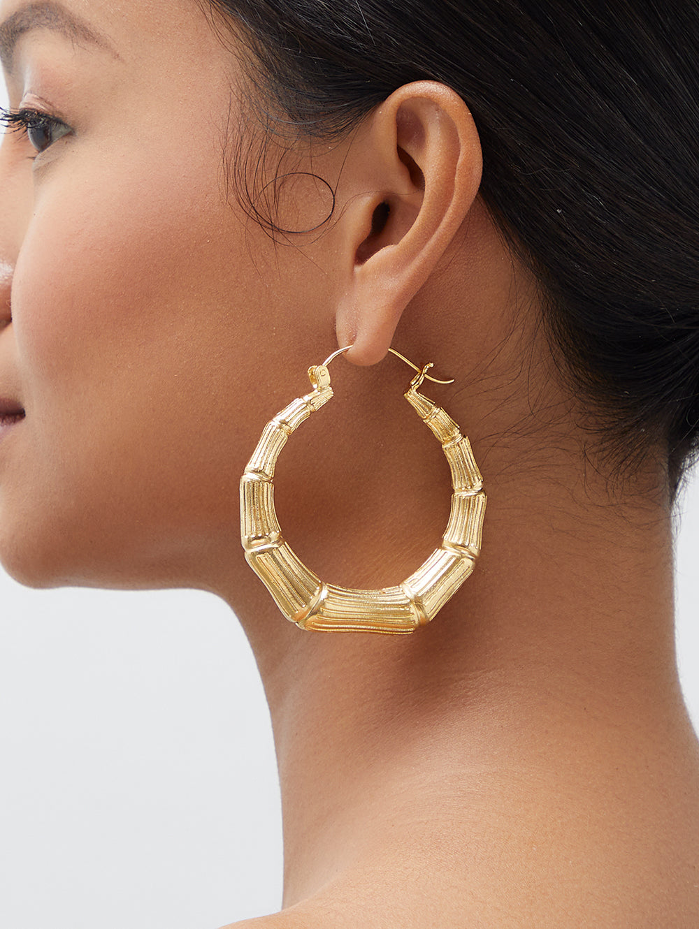 Gold Filled 80mm Gold Hoop Earrings Abha Hoops 24k Gold Plated