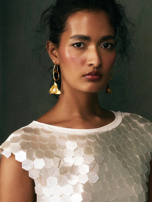 Reeva Gold Loop Drop Earrings
