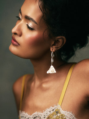Reeva Silver Loop Drop Earrings