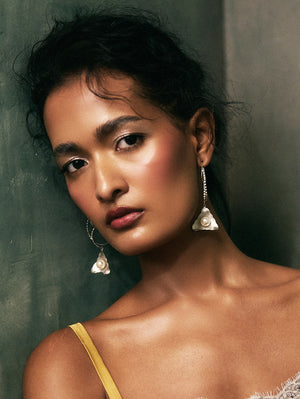Reeva Silver Loop Drop Earrings
