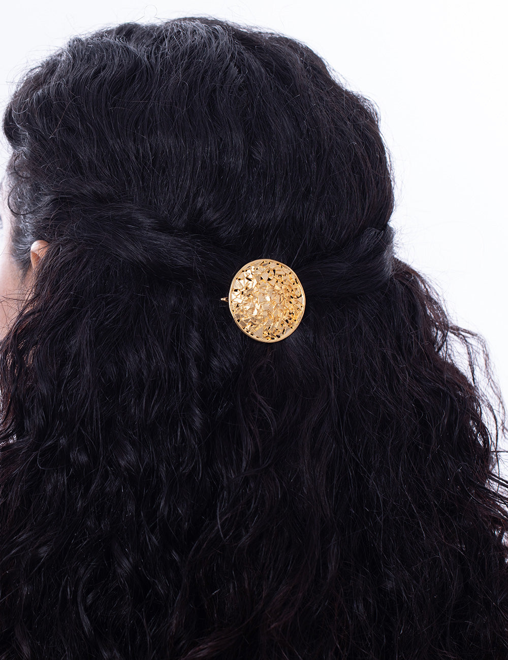 Dainty Gold Druzy Hair Clip