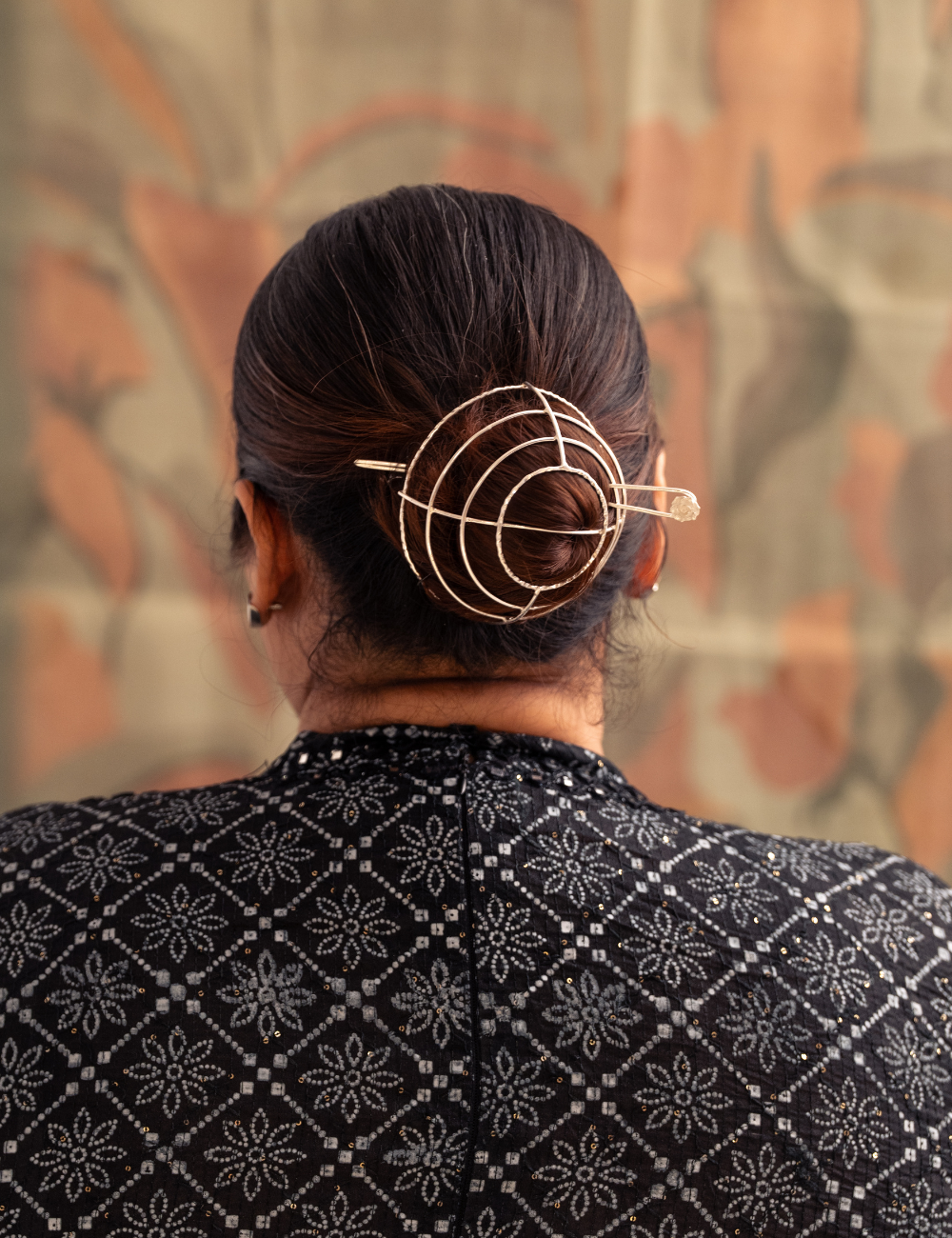 Silver Shimmer hair Bun