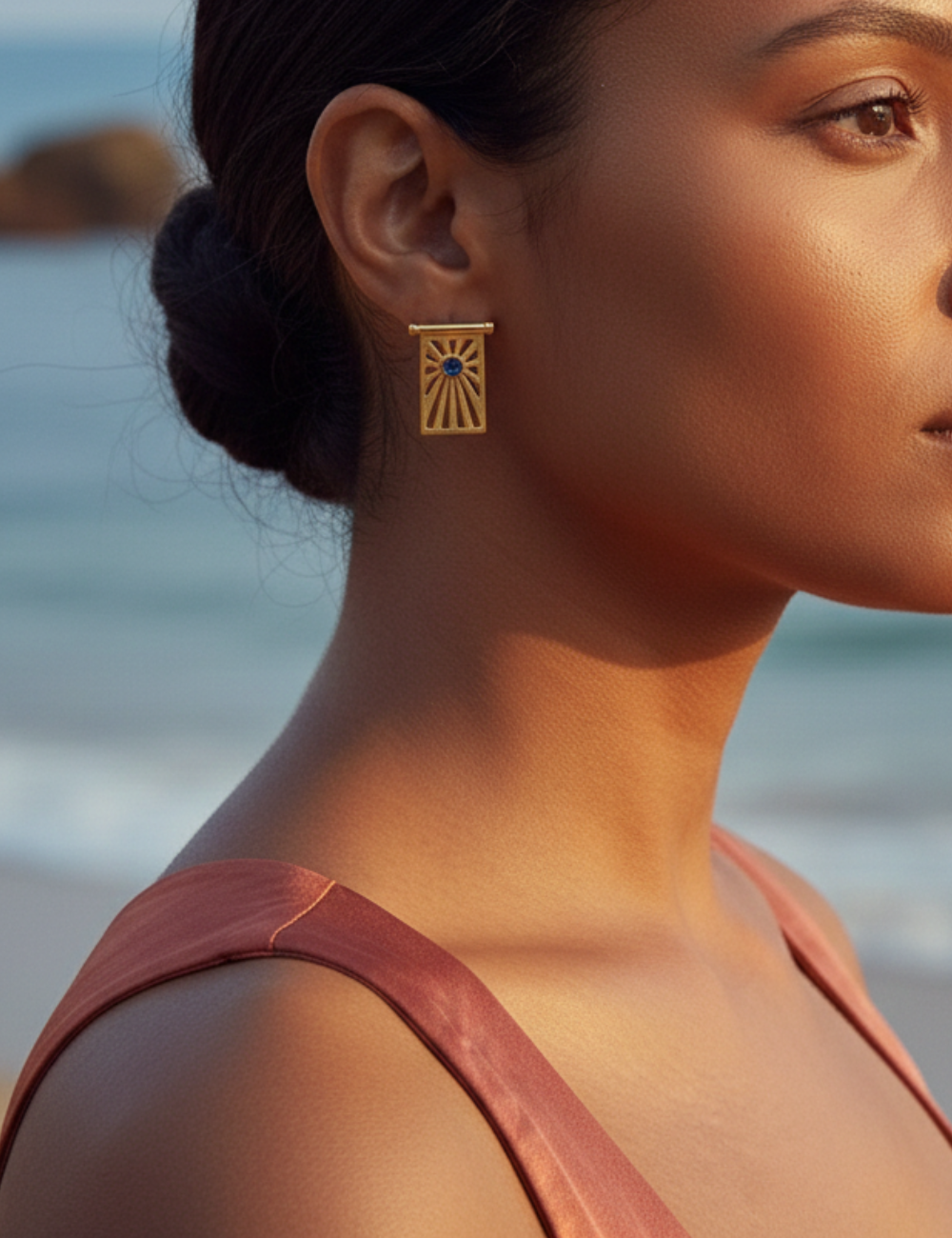 Nazar Earrings | Handmade | 24K Gold Plated | Made in India