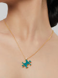 Teal Puzzle Neckchain
