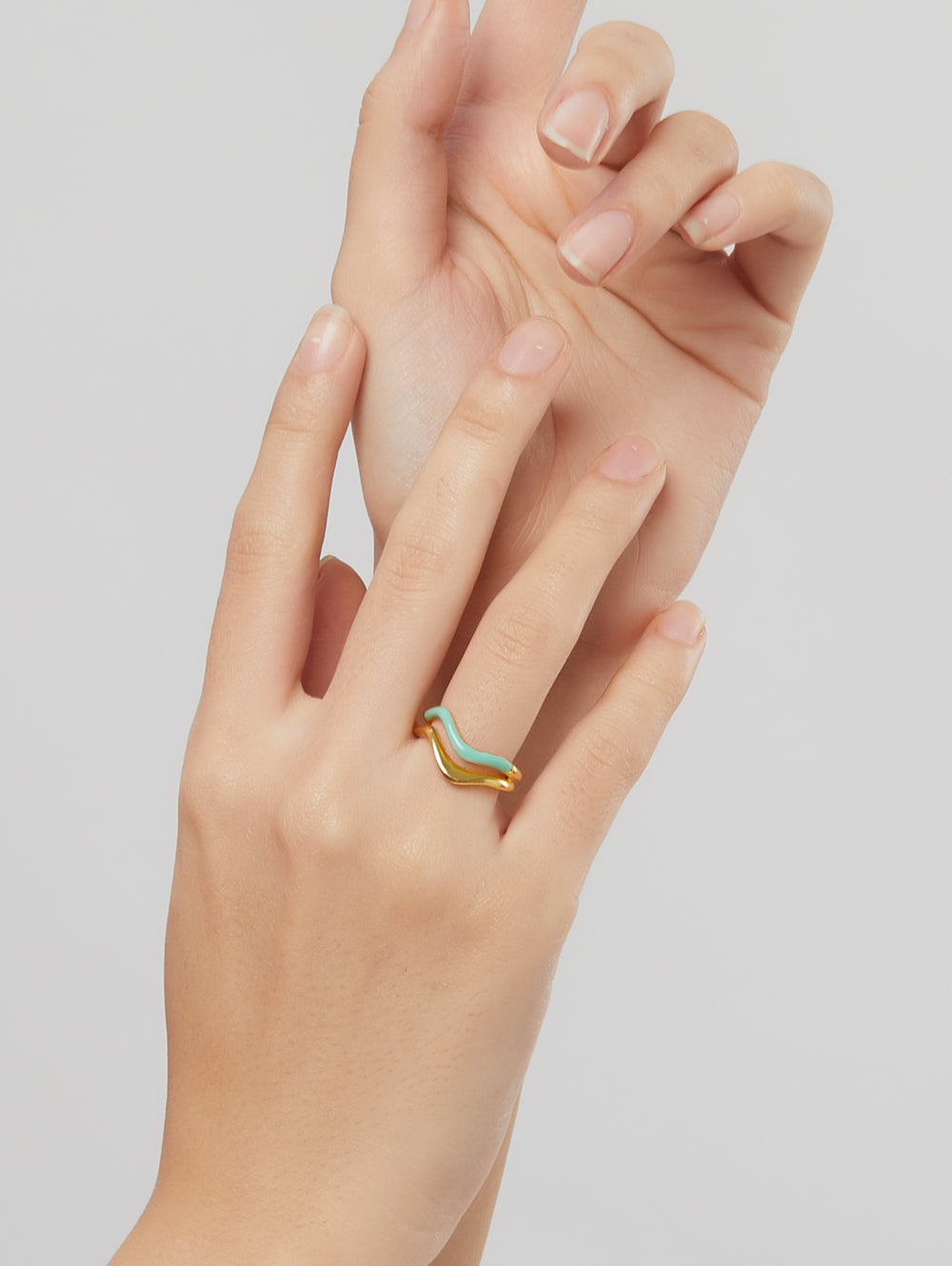 Mint Wave Ring