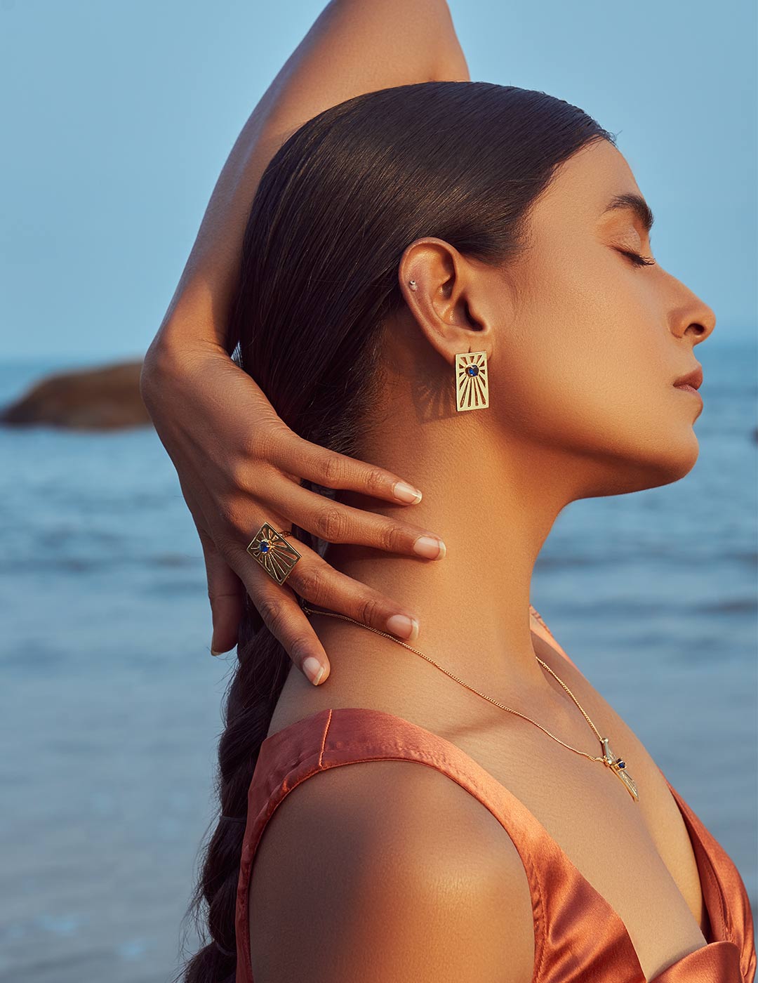 Nazar Earrings | Handmade | 24K Gold Plated | Made in India