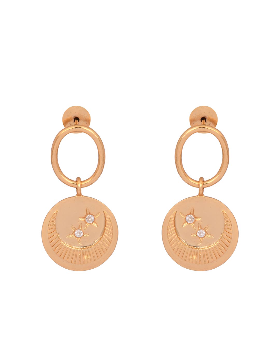 Chaand Earrings | Handmade | 24K Gold Plated | Made in India
