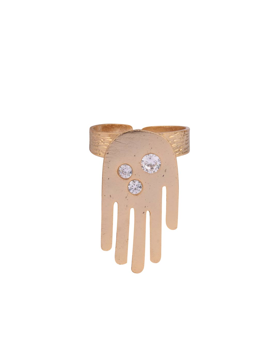 Hamsa Ring | Handmade | 24K Gold Plated | Made in India