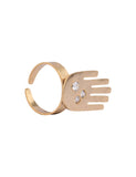 Hamsa Ring | Handmade | 24K Gold Plated | Made in India