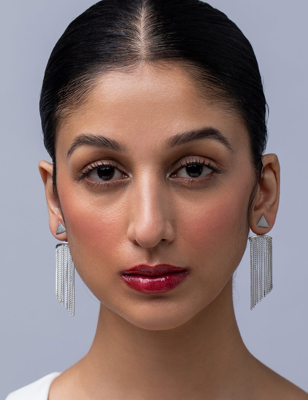 Triangular Fringe Tassel Earrings