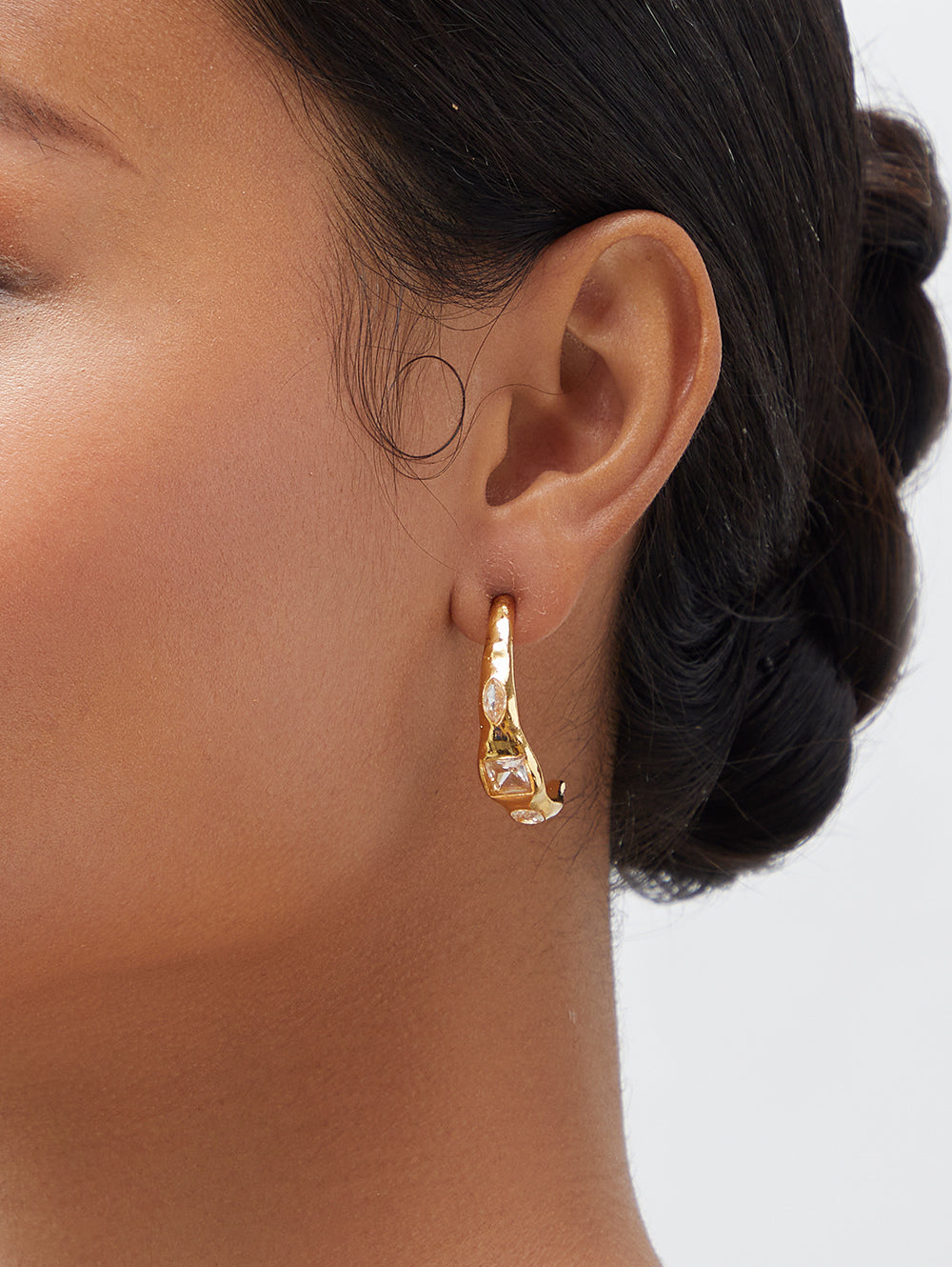Nourin Hoops | 24k Gold Plated | Handmade | Made in India