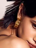 Filza Hoops | 24k Gold Plated | Handmade | Made in India