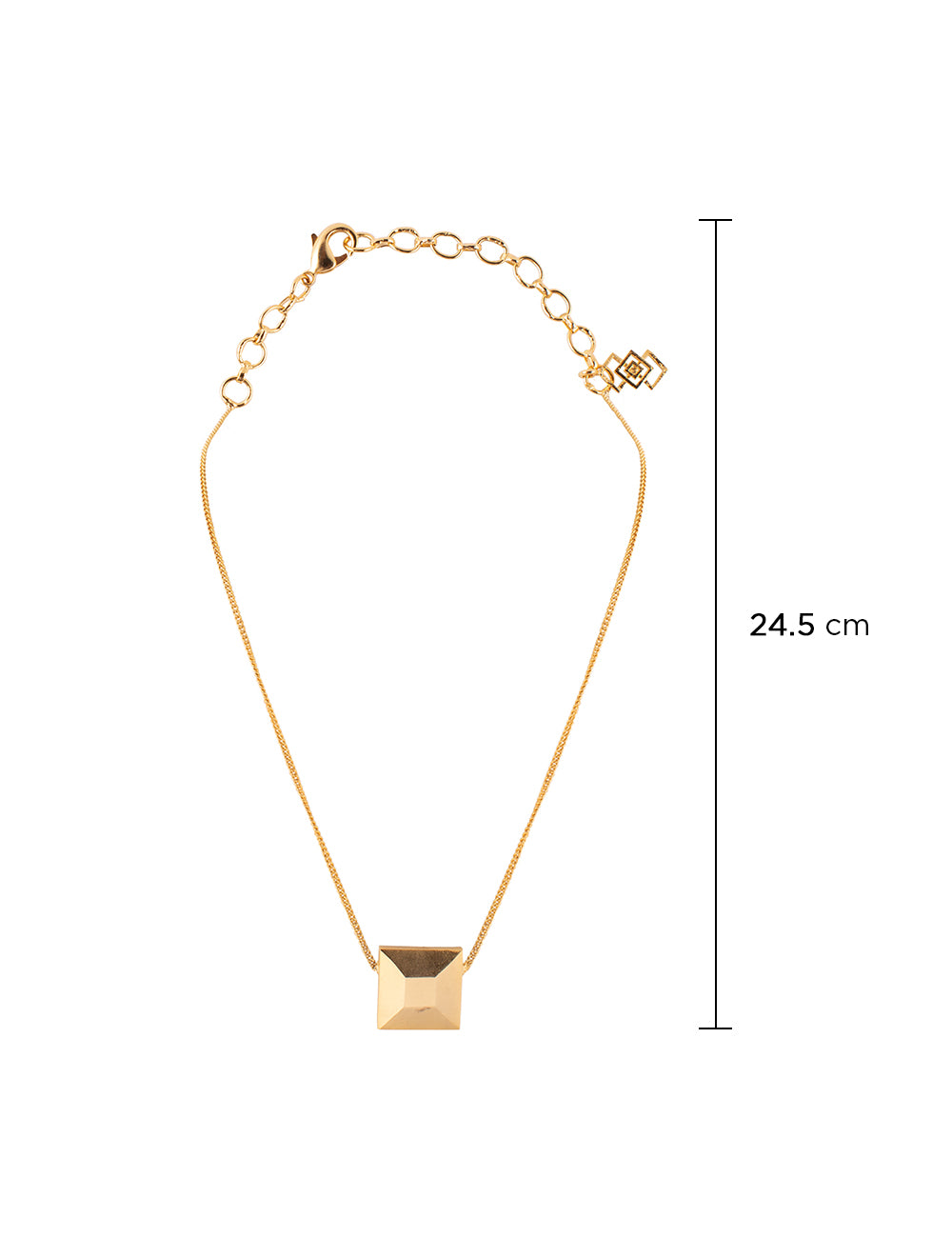 Cubicle Neckchain-24K Gold Plated