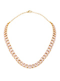 Pink Enamel Curb Chain
