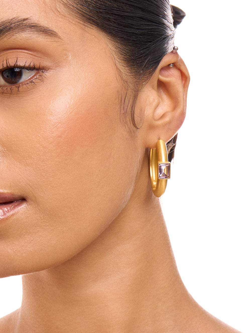 Amethyst Hoops