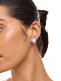 Marine Blue Enameled Snowflake Studs