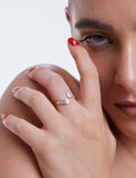 Silver Double Bean Ring