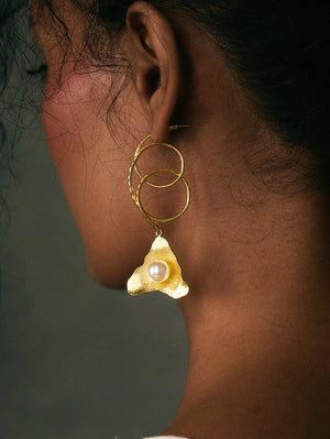 Reeva Gold Loop Drop Earrings