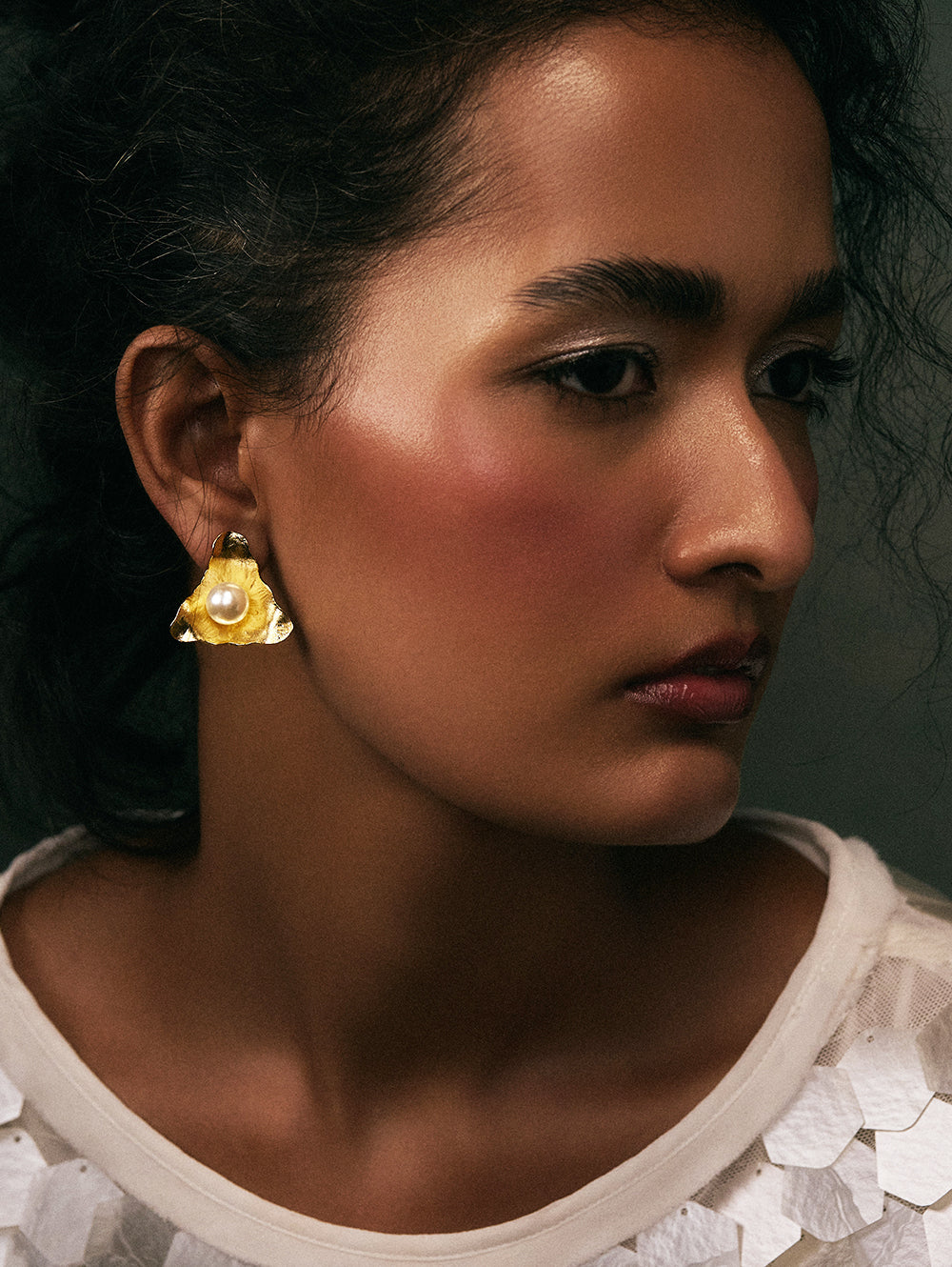 Reeva Gold Studs