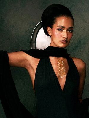 Reeva Golden Fringe Necklace