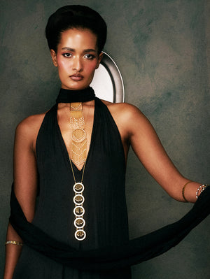 Reeva Golden Tie Necklace