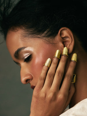 Reeva Textured Nail Ring