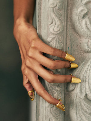 Reeva Textured Nail Ring