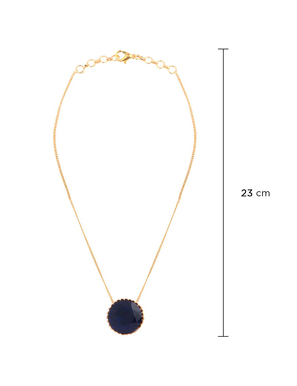 Blue Sapphire Neckchain (Semi Precious Sapphire) | Handmade | 24K Gold Plated | Made in India