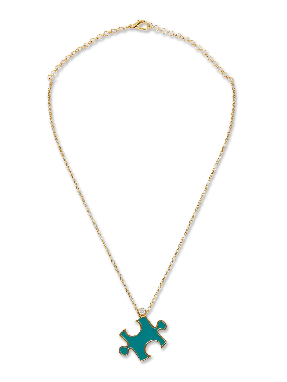 Teal Puzzle Neckchain