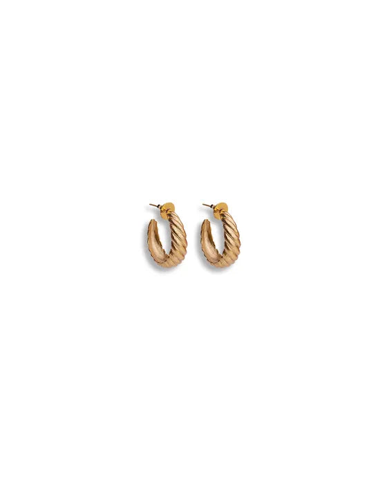 Dhara (24K Gold Plated Water resistant Hoops)